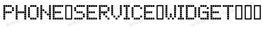 Phone service widget字体转换